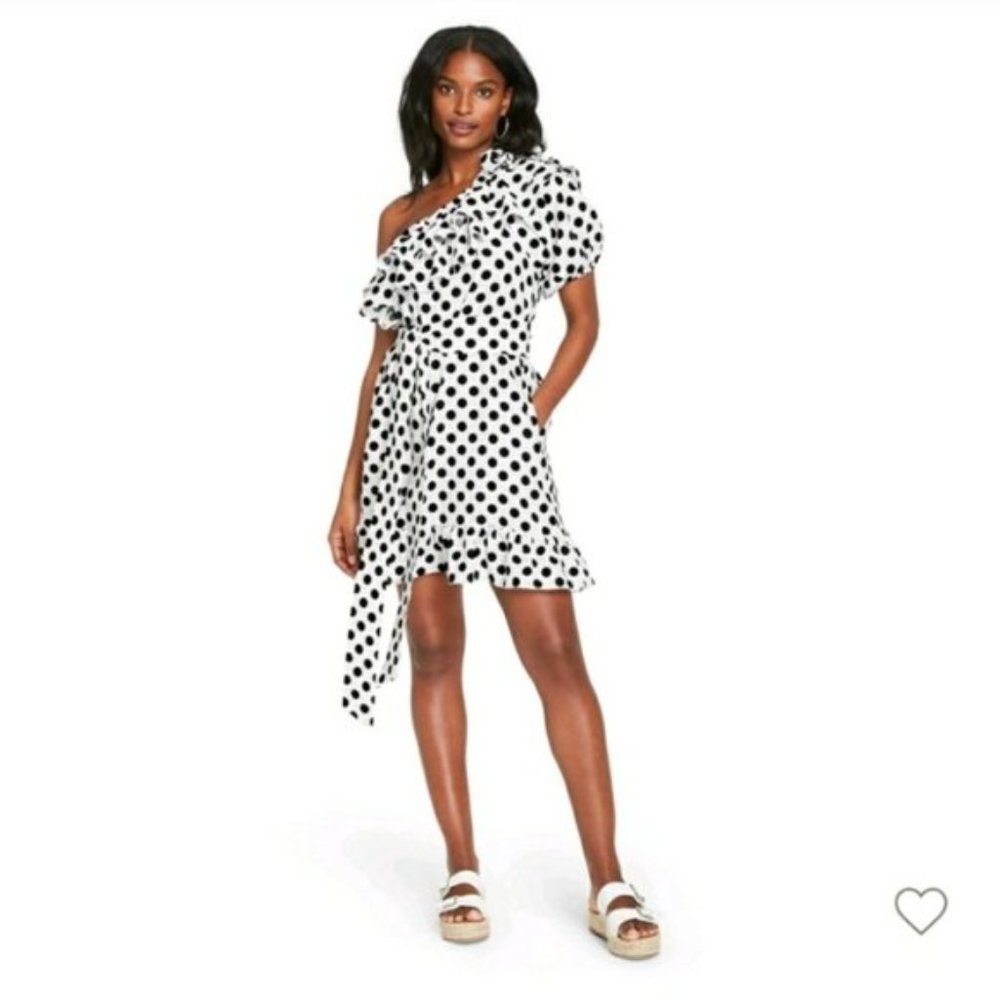 Lisa Marie Fernandez X Target Linen Blend One Shoulder Dress NWT XS